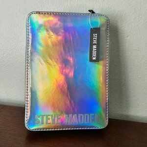 Steve Madden Holographic Iridescent Jewelry Organizer Travel Case NEW